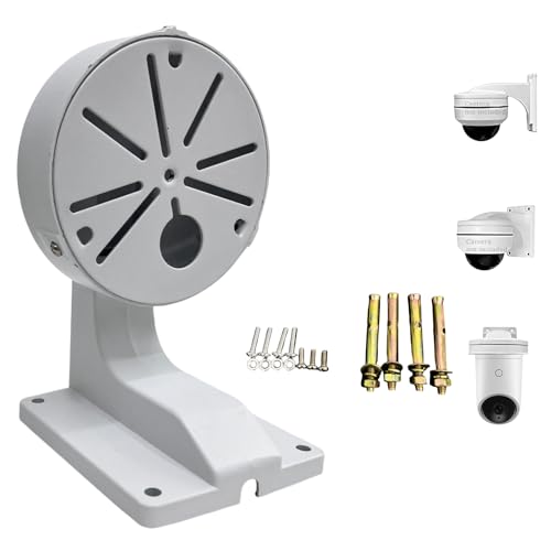 Indoor Outdoor Cameras Holder Metal Wall Mount L Type Bracket for Security Dome IP Camera Mounting,Junction Box Cable Management Mounting Case, Dome Cameras Bracket (Metal) by NVRTTRR - Used condition - US$14.93