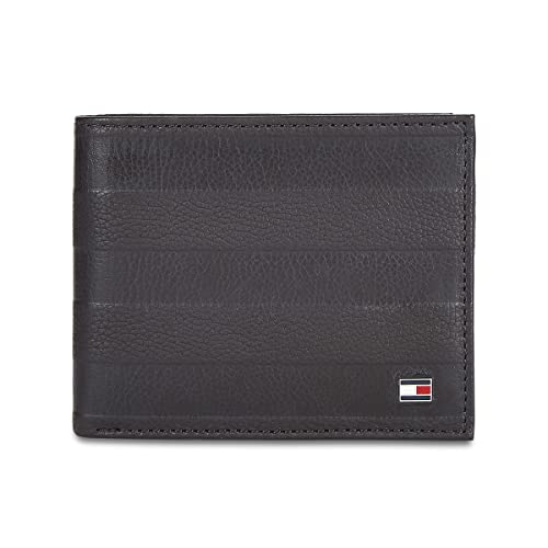 Image of Tommy Hilfiger Tavira Men Leather Gift Set Include Large Size Belt and Wallet Black /Brown