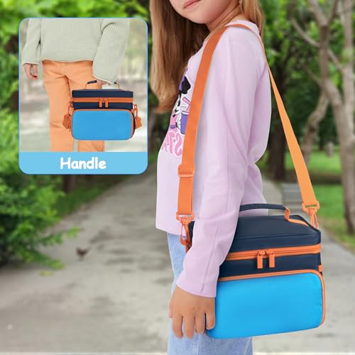Image of Carrying Case Compatible with Yoto Player (3rd Generation) with Card Holder | Hold Up to 30 Cards, Travel Storage Bag for Bluetooth Audio Speaker & Headphone Accessories, Blue (Case Only) Patented Design
