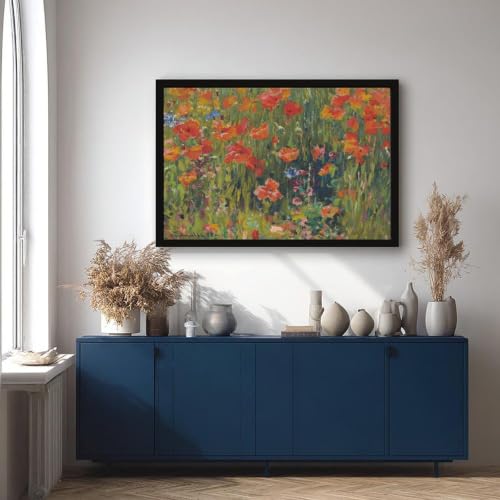Toile coquelicots Robert Vonnoh tableau impressionniste - 4