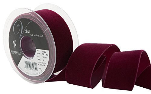 Berisfords Navy Blue Velvet Ribbon - View #4