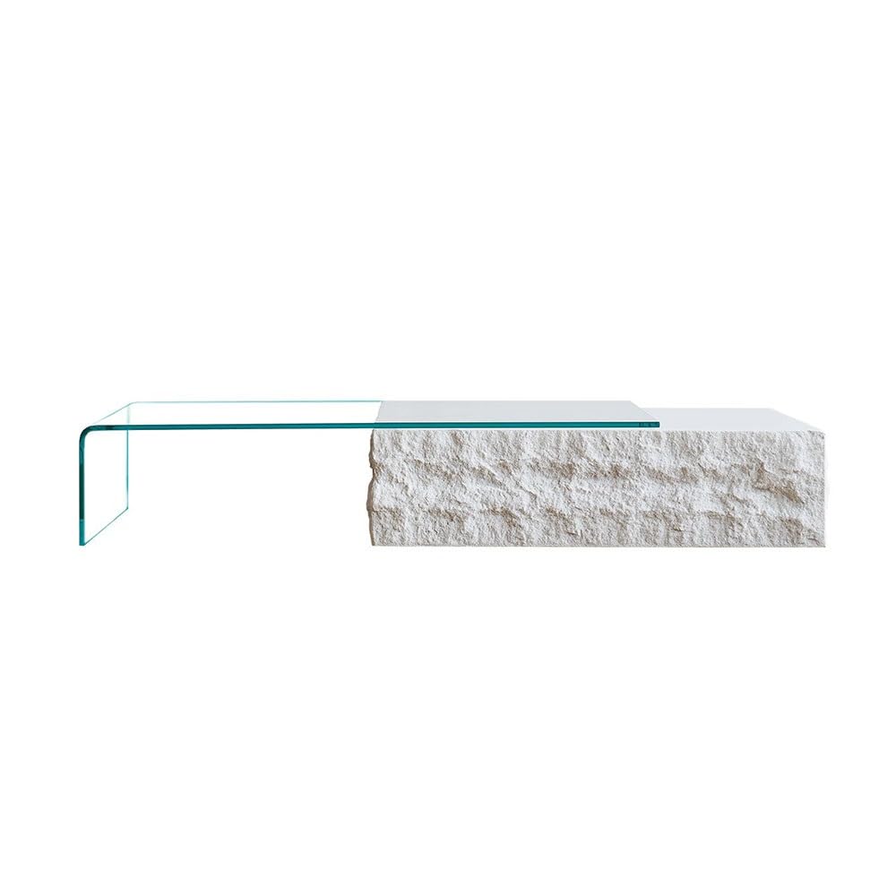 ZTHYSHOZ Side Table Extendable Glass & Wood Coffee Table Adjustable Width Modern Minimalist ﻿