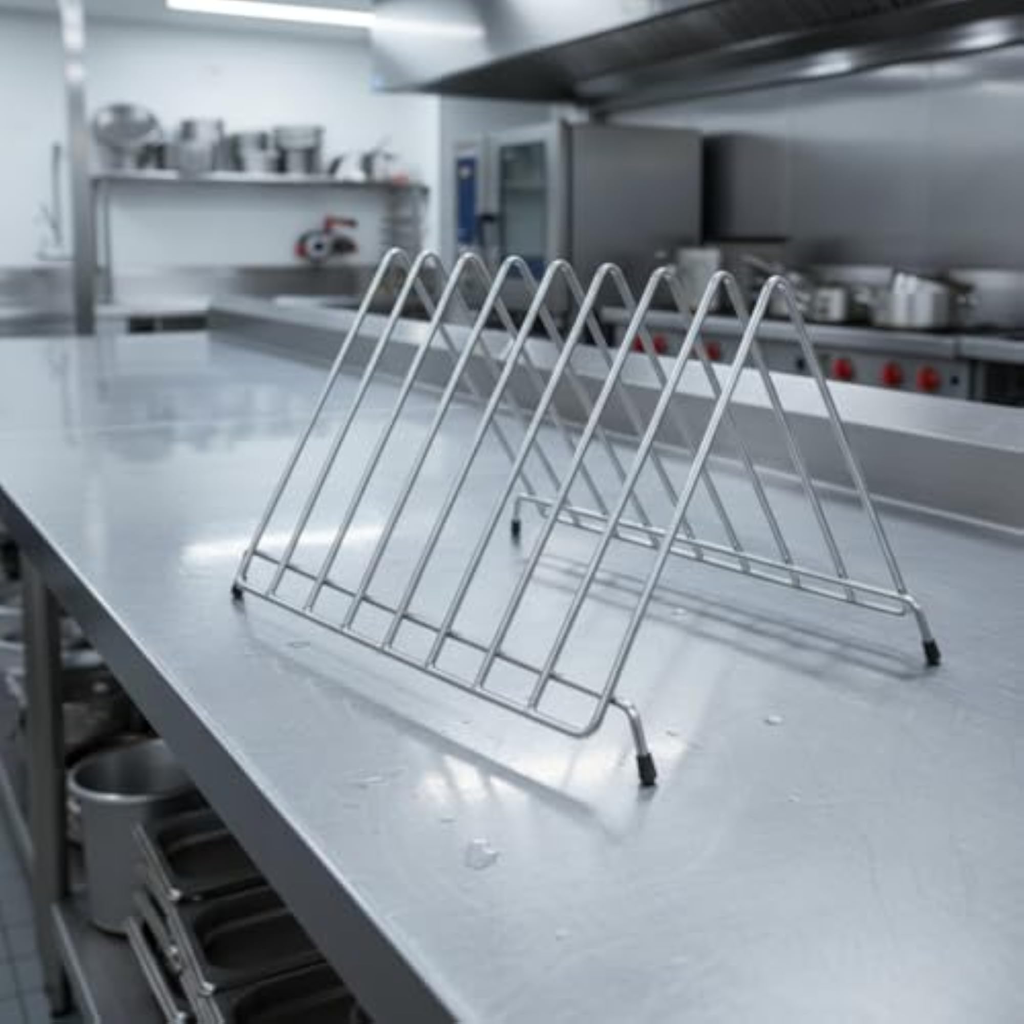 Rust-Resistant 6 Slot Chopping Board Stand Heavy Duty
