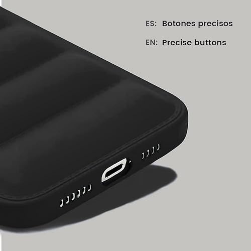 Miniatura 6 de Funda compatible con iPhone 14 Pro Max Premium estilo puffer - Elegancia negra