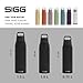 SIGG - Insulated Water Bottle - Shield Therm One Black - Suitable for Carbonated Beverages - Leakproof - Dishwasher Safe - BPA Free - 90% Recycled Stainless Steel - Black - 25 Oz