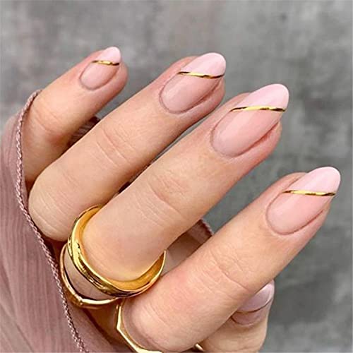 YUECI 4PCS Nagelsticker 3D Nagelabziehbilder Gold und Silber Aufkleber Nagelaufkleber Metallic Selbstklebend Aufkleber… – Bild 6