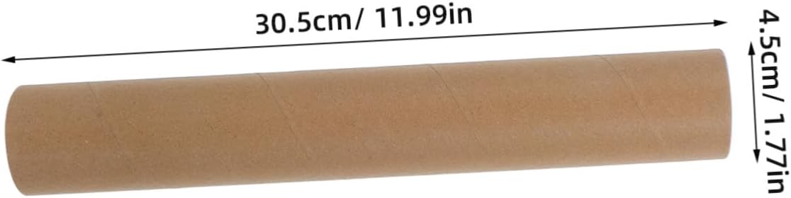 KICHOUSE 12pcs Kraft Paper Poster Mailing Tubes with Plastic Caps, 40mm Inner Diameter X 3mm Thickness X 30cm Length, Document and Art Shipping Tubes for Storage and Transport