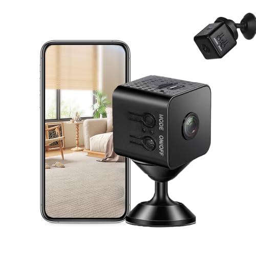 Image of ULar Mini Camera 1080P Cube Surveillance Camera for Indoor Security Pet,Remote App Control,120 Angle and Night Vision, Motion Detection Alerts Picture Taking Cam (No Audio) 1PC