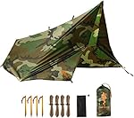 Free Soldier Toldo de Acampada y Deportes al Aire ...: Impermeable & anti-UV: la lona para acampar está hecha de tela de poliéster ripstop 210T que es resistente a las rasgaduras y a los pinchazos, con un recubrimiento de 2500 PU y el tratamiento impermeable en las costuras, la lona para acampar es compl...