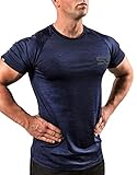 LA MEJOR CALIDAD - El material de la camiseta de fitness, de secado rápido y alta resistencia, reduce la sudoración. El material ligero de la camiseta ajustada hace que la experiencia de uso sea incomparable.