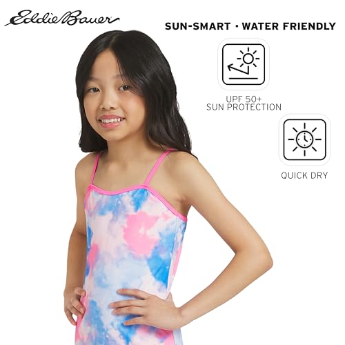 Image of Eddie Bauer Girls' UPF 50+ Scoop-Neck Stretchable One-Piece Swimsuit