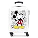 Produktbild Disney Mickey Comic Kabinenkoffer Blau 38x55x20 cms Hartschalen ABS Kombinationsschloss 34L 2,6Kgs 4 Doppelräder Handgepäck, Weiß