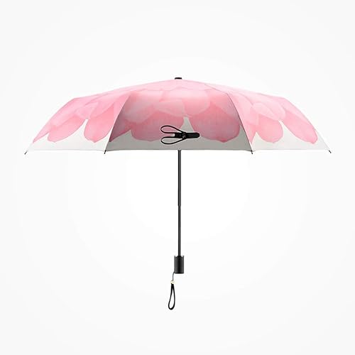 WSZJJ Umbrella- Paraguas compacto para la lluvia, ligero y portátil, pequeño paraguas de viaje con protección (color rosa)