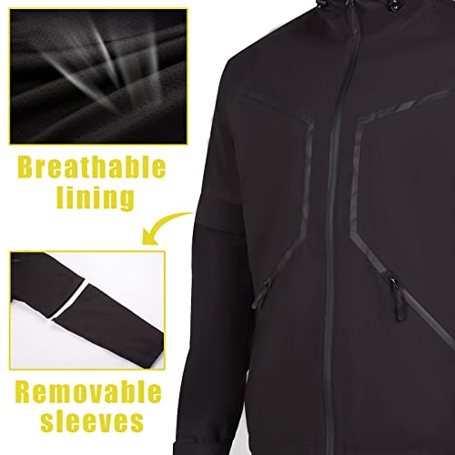 K.E.J. Golf Rain Jacket Waterproof Rain Suits for Men Performance Golf Rain Gear Lightweight Jacket and Pants for All Sports3