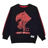 Star Wars The Rise of Skywalker Sith Trooper Crewneck Pullover, Mädchen, 98-170, Schwarz, Offizielle Handelsware