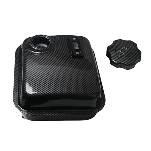 Image of Mini Bike Gas Fuel Tank W / Fuel Gauge For Predator 212 Hemi Engine Coleman CT200u BT200x 196cc Mini Bike Baja Massimo Warrior MB200 GX160 GX200 Go Kart Parts 212cc Engine Parts(Carbon Fibre Pattern)