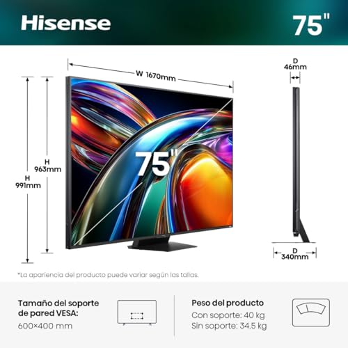 Hisense TV 75UR9S (2026) 75" RGB MiniLED 4K UHD