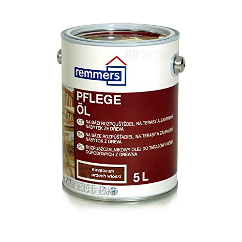 Remmers Bondex Huile de soin pour bois de noyer 5 l Pour extérieur Bois dur HK Peinture maison de campagne Bambou Huile d'imprégnation WPC
