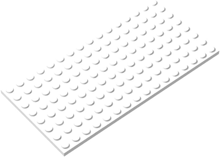 Miniatura 1 de Platos blancos clásicos a granel, placa blanca 8x16, placas de construcción planas 20 piezas, compatibles con piezas y piezas de Lego 8x16 placas