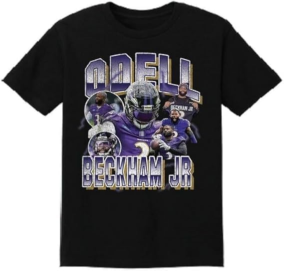 Ode@ll Be@ckham J.R Unisex Crewneck Tshirt, Ra@vens Football Shirt, Unisex Heavy Cotton Shirt Black