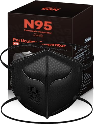 N95 Masks NIOSH Approved for Adults 50 Pack Individually Wrapped Particulate Respirator N95 Face Masks Universal Fit Comfortable