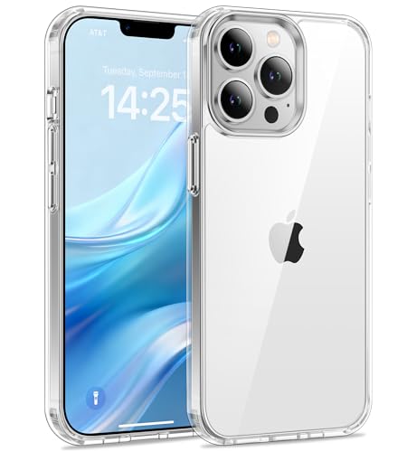USLAI Case for iPhone 13 Pro Anti-Yellowing Crystal Clear Back Shockproof & MilitaryGrade Drop Protection - Transparent