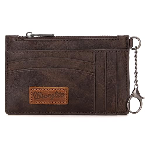 Image of Montana West X Wrangler RFID Card Holder Slim Credit Card Wallet Small Credit Card Holder for Women Keychain Wristlet Wallet