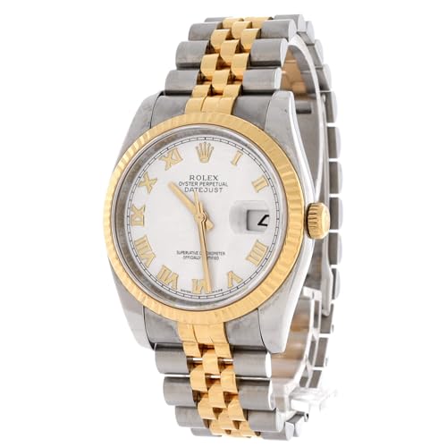 Pre-Loved Oyster Perpetual Datejust Automatic Watch Stainless Steel and Yellow Gold 36, Silver3