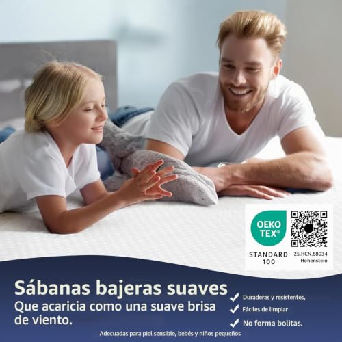 Miniatura 4 de Mendale Topper De 90 X 200 Cm De Gel De Dos Grados De Dureza, 6 Cm De Alto, Espuma Fría De Espuma De Gel Cómoda, Funda Extraíble, Certificado Öeko-Tex , Certipur-Us