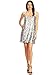 Anna-Kaci Women's V Neck Sleeveless Gradient Sequin Stretchy Mini Party Clubwear Dress, Silver, Large