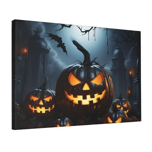 Toile citrouilles Halloween OUSIKA de qualité supérieure pour salon moderne