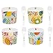 EASY LIFE Coupe à glace en porcelaine + cuillère à café TOUS FRUITS 4 variantes Ø8,5x7 B