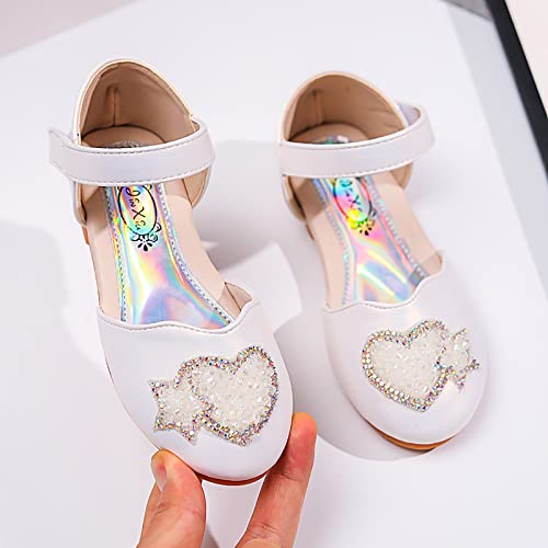 Princess Girls Sandals Crystal Baby Infant Bling Kids Shoes Shoes Rhinestone Sequins Heart Sandals for Toddler Girls2