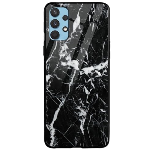 Image of COLORflow Back Cover Compatible with Samsung Galaxy A23 4G / A23 5G | Black Marble White | Shockproof TPU Bumper Cover with Camera Protection Back Cover
