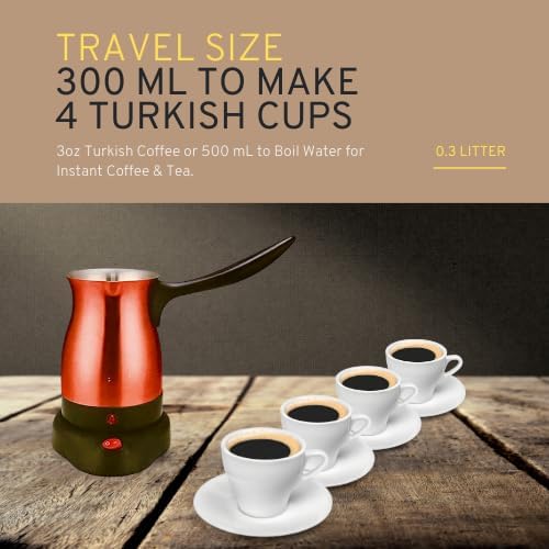 Cafetera Portátil Automática para Café Turco, Capacidad 0.3 L miniatura 5