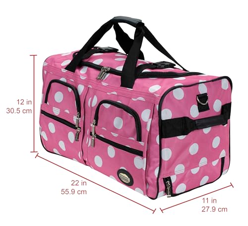 Image of Rockland Rolling Duffel Bag, Black, 22 inch