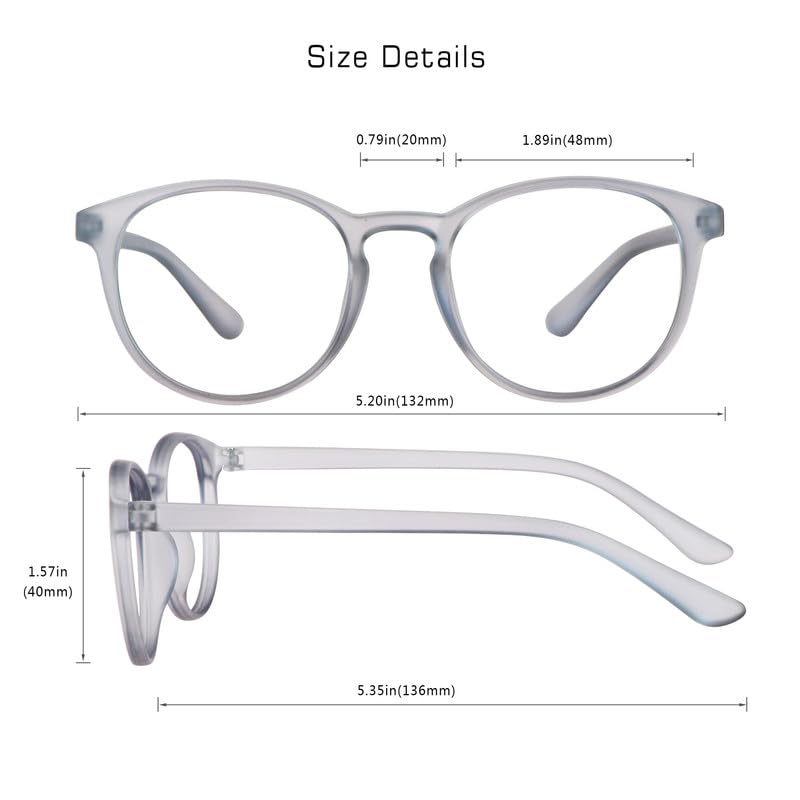 Image of VisionGlobal Blue Light Blocking Glasses, Lightweight Oval Frame, Computer Glasses for Gaming, Office, TV