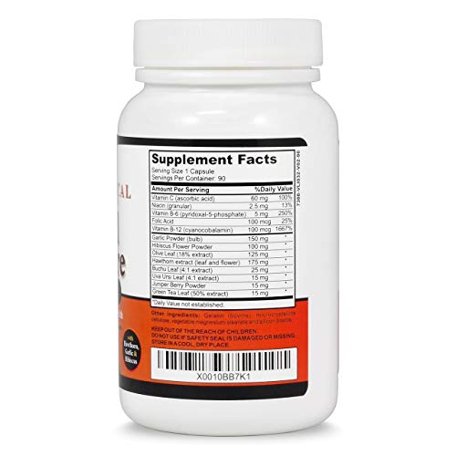 Sigmaceutical Premium Blood Pressure Support Formula - High Blood Pressure Supplement With Hawthorn Extract, Olive Leaf, Garlic Extract & Hibiscus Supplement - Blood Pressure Medicine - 90 Capsules #TOP1