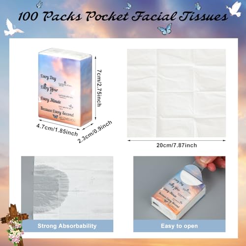 Image of Ctosree 50 Pack Bible Verse Pocket Tissues Christian Travel Packs Bulk 500 Sheet Religious Scripture Small Individual Tissues Pocket Packs 3 Ply Mini Travel Size Religious Party Favors