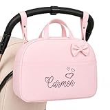 Danielstore - Bolso Maternidad Personalizado | Organizador Pañales | Asa Colgar al Hombro | Compatible Carrito Bebe | Fácil Limpieza, Polipiel