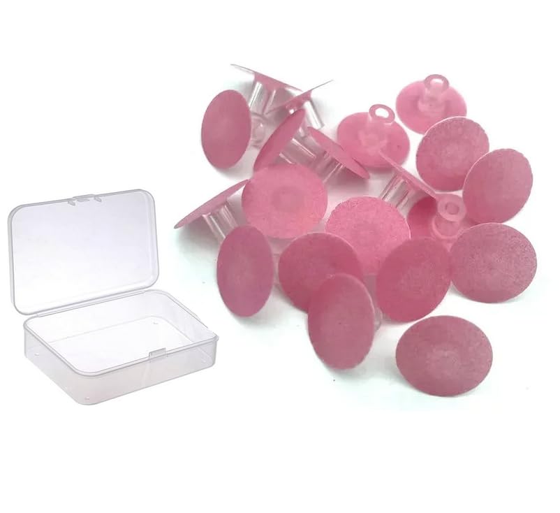 100/Pcs Dental Medium 12mm Snap-On Pink Polish Discs Dental Polisher Discs