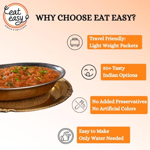 Image of Eat Easy Ready To Eat Jain Pav Bhaji- 65g, Just Add Hot Water & Cook