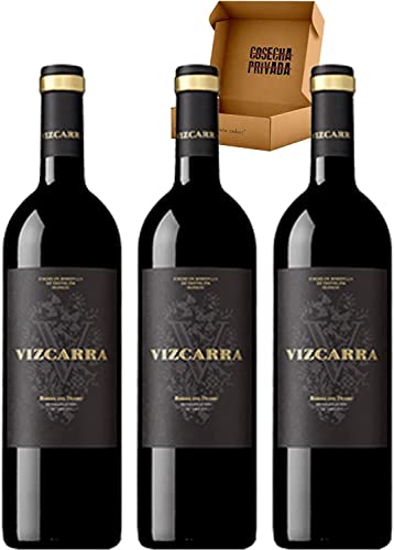 Vizcarra - Envío 24 H - Ribera del Duero - Vino Regalo - Seleccionado Cosecha Privada (3 x Botella 75 cl, Vizcarra 15 Meses)