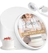 12 Inch Round Drum Cake Board & Transport Box Set (Brown) - Foil Finish, Flat Pack