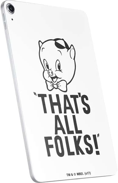 Skinit Decal Tablet Skin Compatible with iPad 11th Gen (2025) - Officially Licensed Looney Tunes Porky Thats All Folks Grid Design