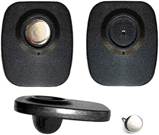 1000 etiquetas de seguridad rígidas RF 8,2 MHz Mini con aguja negra