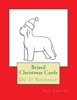 Paperback Briard Christmas Cards: Do It Yourself Book