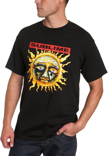 Sublime New Sun - Camiseta de Manga Corta para Hombre, Negro, M