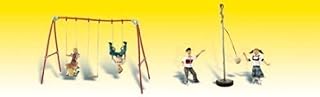 Woodland Scenics Playground Fun (Swing Set, Tetherball & 5 Figures)