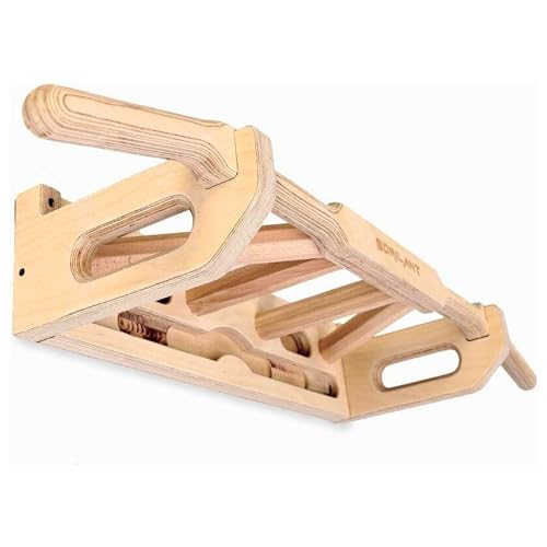 Gorilant - Multifunktionale Klimmzugstange Wandmontage, Holz, Rutschfest, Mehrere Griffe, Einfache...